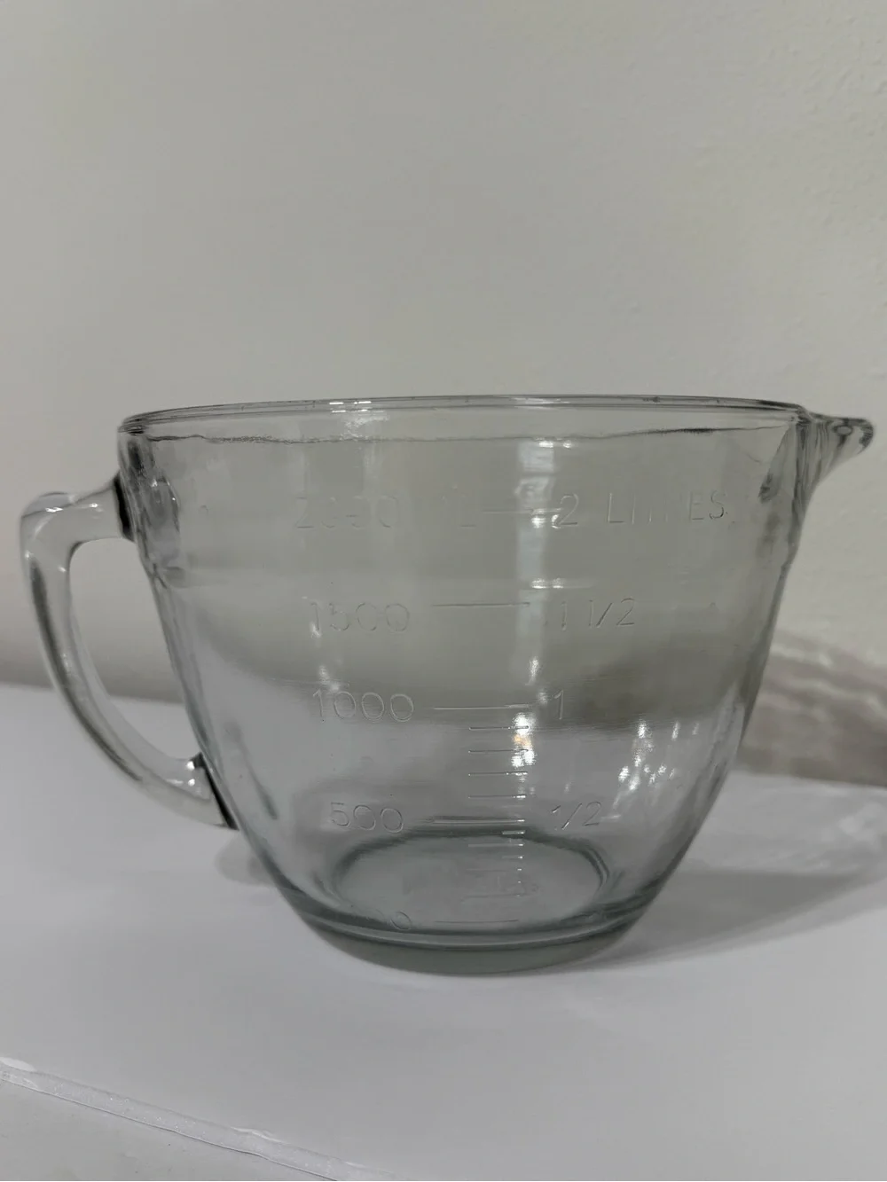 Pampered Chef 8 Cup 2 Qt 2-Liter Glass Measuring Cup Mixing Batter Bowl NO LID